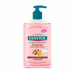 AC Marca Sanytol Savon Désinfectant Cuisine - Pamplemousse &amp; Citron Vert 250 ml, Mains, Savon liquide, Flacon pompe, Pamp ...
