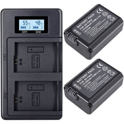 Ensemble Batterie et Chargeur - CITYORK - NP-FW50 - 2x2000mAh - Compatible Sony Alpha/NEX - Chargeur USB