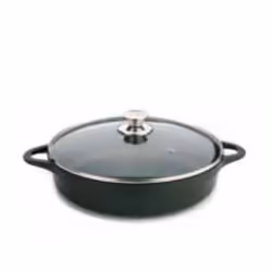 Valira 4134/25, Plat à cuisson, Rond, Fonte d'aluminium, Vitrocéramique, Gaz, Induction, Plaque étanche, Noir, 1 pièce(s)