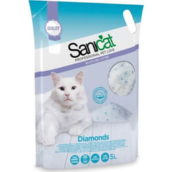 Litière Diamonds Silice - SANICAT - 5l - Absorption et contrôle des odeurs