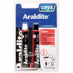 Ceys Araldite Rapid Blister Grand 15+15ml. Adhésifs Époxy À Deux Composants, Une Résine Et Un Durcisseur Qui Réagissent Lorsq ...