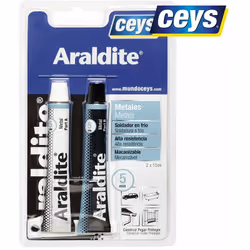 Ceys araldite special metals 8080 bl 47g. colles époxy à deux composants, une résine et un durcisseur qui réagissent lorsqu'i ...