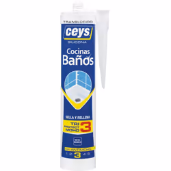 CEYS 505531, 280 ml, Produit d'étanchéité au silicone, Adapté à une utilisation à l'intérieur, Translucide, 1 pièce(s)