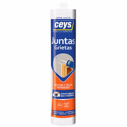 Ceys Juntas Rietas Gris Cartouche 280ml 505601. Scellant Spécial Pour Joints, Fissures Et Trous Dans Les Murs