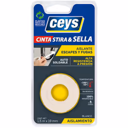 Ceys Stira & Sella Blanc 1,5m X 19mm. 507802. Ruban Pour Fuites Et Fuites