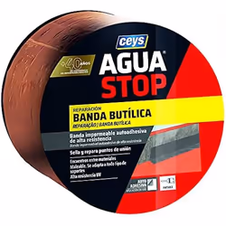 Bande butyle imperméable - CEYS - AGUA STOP - 10 cm x 10 m - Couleur brique - Mixte