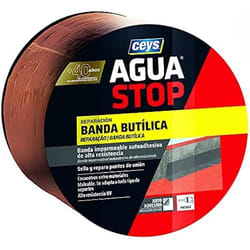 Bande butyle imperméable - CEYS - AGUA STOP - 10 cm x 10 m - Couleur brique - Mixte