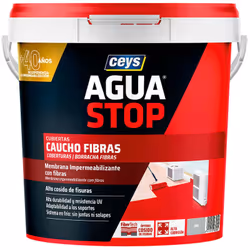 Fibres De Caoutchouc Aguastop Gris 5kg. Imperméabilisant À Base De Caoutchouc Renforcé De Fibres Ceys