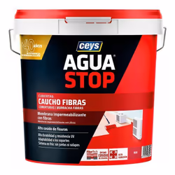 L'imperméabilisant en caoutchouc rouge avec fibres CEYS Aguastop en format industriel de 20 kg est un produit de haute qualit ...