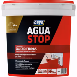 Aguastop Mastic en caoutchouc imperméable avec fibres, blanc, 1 kg | Ceys 903312