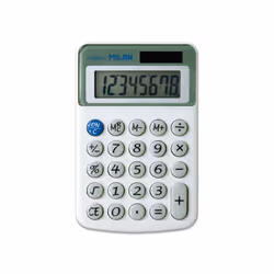 Milan 40918BL calculatrice Bureau Calculatrice basique Blanc