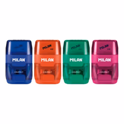 Milan 4703116 taille-crayons Taille crayon manuel Bleu, Vert, Orange, Rose