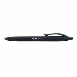 Milan P1 Noir Stylo à bille rétractable avec clip Moyen 25 pièce(s)