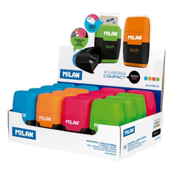 Milan 4706116 taille-crayons Taille crayon manuel Bleu, Vert, Orange, Rose