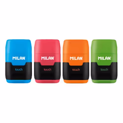 Milan 4706116 taille-crayons Taille crayon manuel Bleu, Vert, Orange, Rose