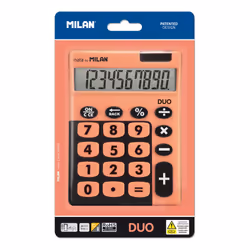 Milan 150610TDOBL, Bureau, Calculatrice basique, 10 chiffres, 1 lignes, Batterie, Orange