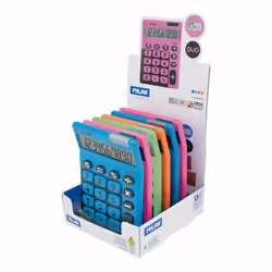 Milan Duo, Bureau, Calculatrice basique, 10 chiffres, Batterie/Solaire, Couleurs assorties
