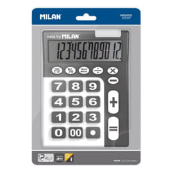 Milan 150912KBL calculatrice Bureau Calculatrice basique Noir, Blanc