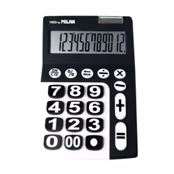 Milan 150912KBL calculatrice Bureau Calculatrice basique Noir, Blanc