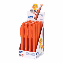 Milan PL1, Orange, Gris, HB, 0,5 mm, Rond, Se tourne vers l'extérieur