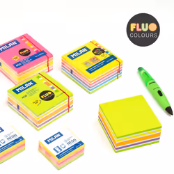 Milan 4155400 Post-it Carré Bleu, Vert, Lilas, Orange, Rose, Blanc, Jaune 400 feuilles Auto-adhésif