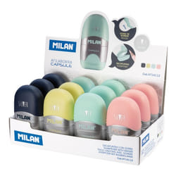 Milan 4714112 taille-crayons Taille crayon manuel Bleu, Rose, Turquoise, Jaune