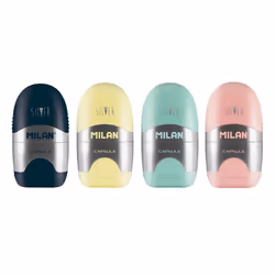 Milan 4714112 taille-crayons Taille crayon manuel Bleu, Rose, Turquoise, Jaune