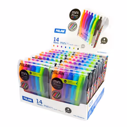 Milan P1 touch, Clip, Stylo à bille rétractable avec clip, Noir, Bleu, Bleu clair, Vert clair, Orange, Rose, Violet, 14 pièce ...
