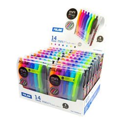 Milan P1 touch Noir, Bleu, Bleu clair, Vert clair, Orange, Rose, Violet Stylo à bille rétractable avec clip 14 pièce(s)