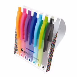 Milan P1 touch Noir, Bleu, Bleu clair, Vert clair, Orange, Rose, Violet Stylo à bille rétractable avec clip 14 pièce(s)