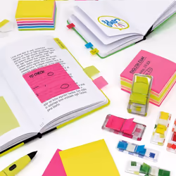 Milan 411261050 Post-it Carré Transparent, Jaune 50 feuilles Auto-adhésif
