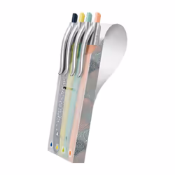 Milan 176577914 stylo à bille Bleu, Vert, Rose, Jaune Stylo à bille rétractable avec clip 14 pièce(s)