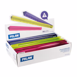 Milan Acid, Règle graduée, Plastique, Bleu, Rose, Jaune, cm, 150 mm, 650 g