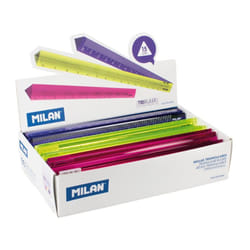 Milan Acid Règle graduée 150 mm Plastique Bleu, Rose, Jaune 60 pièce(s)