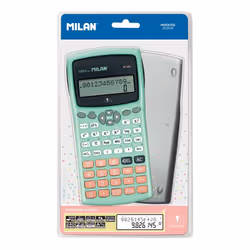 Milan M240 calculatrice Poche Calculatrice scientifique Noir, Argent, Turquoise