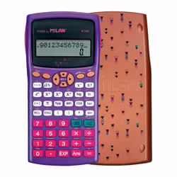 Milan M240, Bureau, Calculatrice scientifique, 12 chiffres, 2 lignes, Batterie/Solaire, Cuivre, Violet
