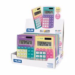 Milan 159512SN, Poche, Calculatrice à écran, 8 chiffres, 1 lignes, Batterie/Solaire, Multicolore