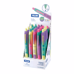 Milan 176568920SN, Clip, Stylo à bille rétractable avec clip, Bleu, 20 pièce(s)