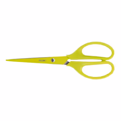 Milan BWM10425Y ciseaux à bouts ronds Ciseaux d'office Découpe droite Jaune