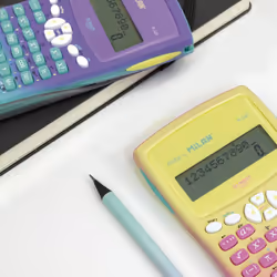 Milan 159110SNPBL calculatrice Bureau Calculatrice basique Rose, Jaune