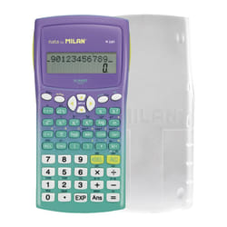 Milan 159110SNGRBL calculatrice Poche Calculatrice scientifique Lilas, Turquoise