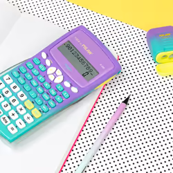 Milan 159110SNGRBL calculatrice Poche Calculatrice scientifique Lilas, Turquoise - Vue supplémentaire 5