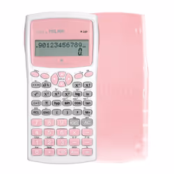 Milan M240, Poche, Calculatrice scientifique, 12 chiffres, 2 lignes, Batterie, Rose, Blanc