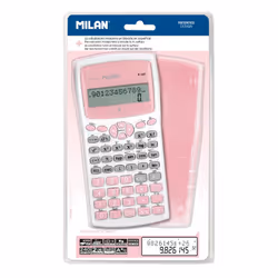 Milan M240 calculatrice Poche Calculatrice scientifique Rose, Blanc