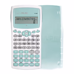 Milan M240, Poche, Calculatrice scientifique, 12 chiffres, 2 lignes, Batterie, Turquoise, Blanc