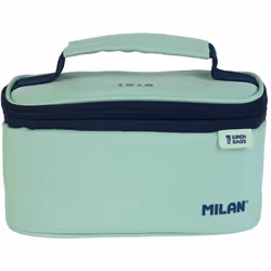 Petit Sac Alimentaire Isotherme Avec 1 Contenant (1,5L) Série 1918, Vert Milan. Petit Sac Alimentaire Isotherme Confortable E ...