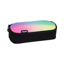 Trousse - Scolaire - Ovale - Avec rangements - Fermeture éclair - 205x9x55cm