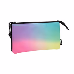 Trousse - Scolaire - Plate - 5 compartiments - Coloris Sunset - 22x12x4cm