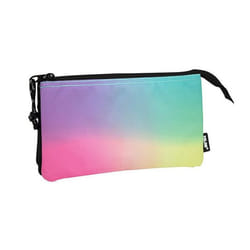 Trousse - Scolaire - Plate - 5 compartiments - Coloris Sunset - 22x12x4cm