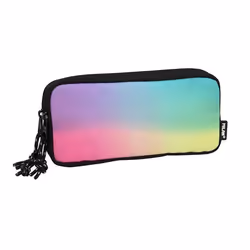 Trousse scolaire - Milan - Sunset - Noir-Violet-Turquoise - 3 compartiments - Zippée